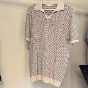 Reiss Men's Short Sleeve Knit Polo Shirt